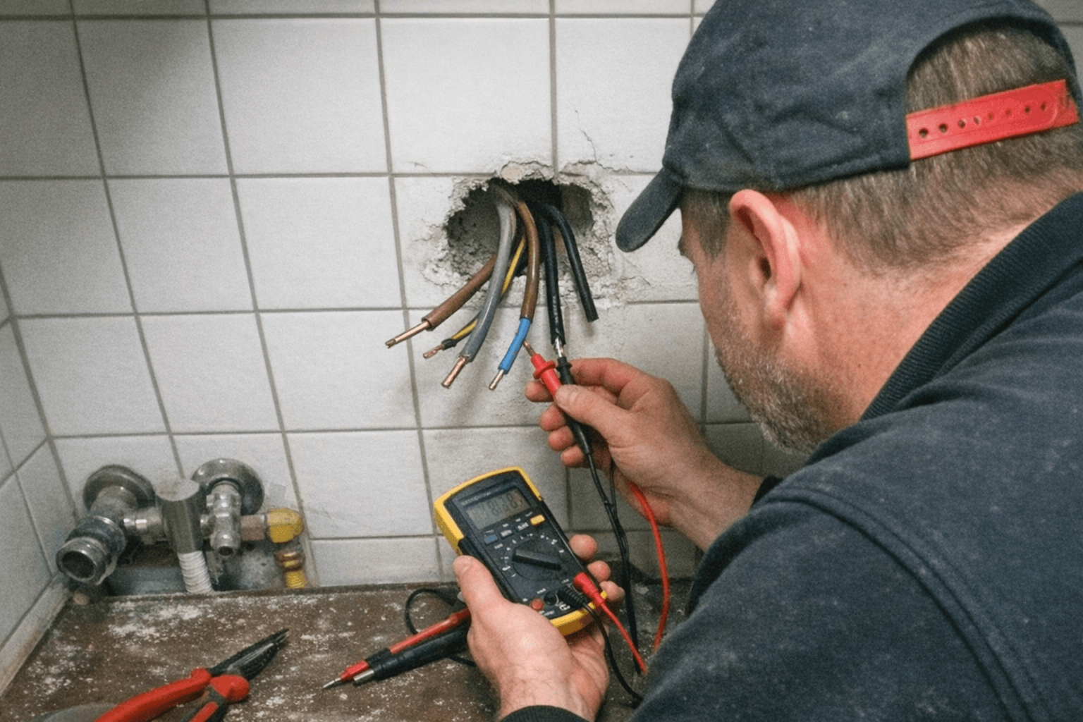 Neues Küchengerät steht ausgepackt vor dem Einbau bereit